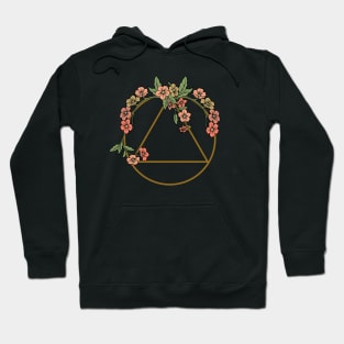 Floral AA Symbol Hoodie